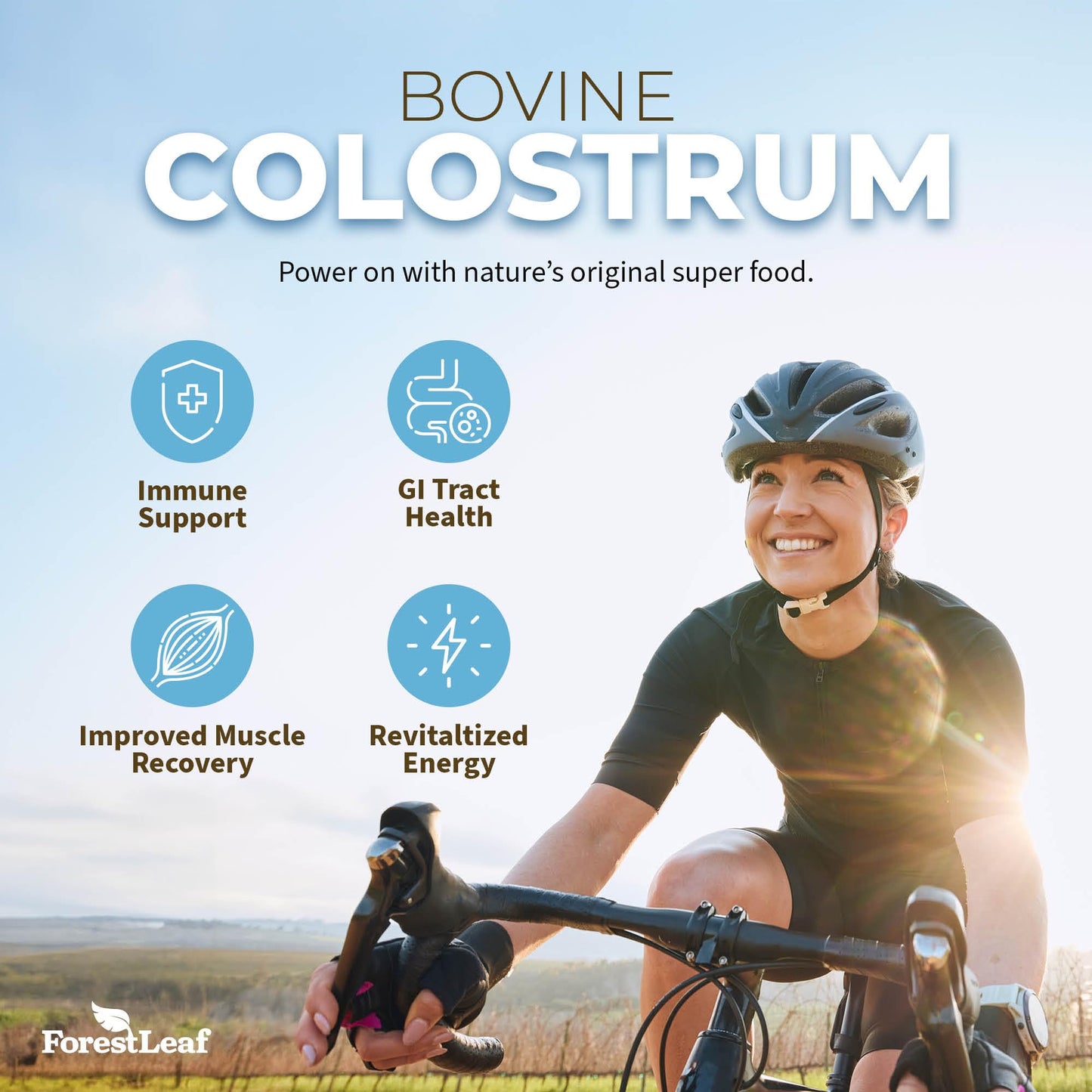 ForestLeaf Colostrum Powder 50% IgG Highest Concentration - Grass Fed Bovine - Maple Wellness Supplements
