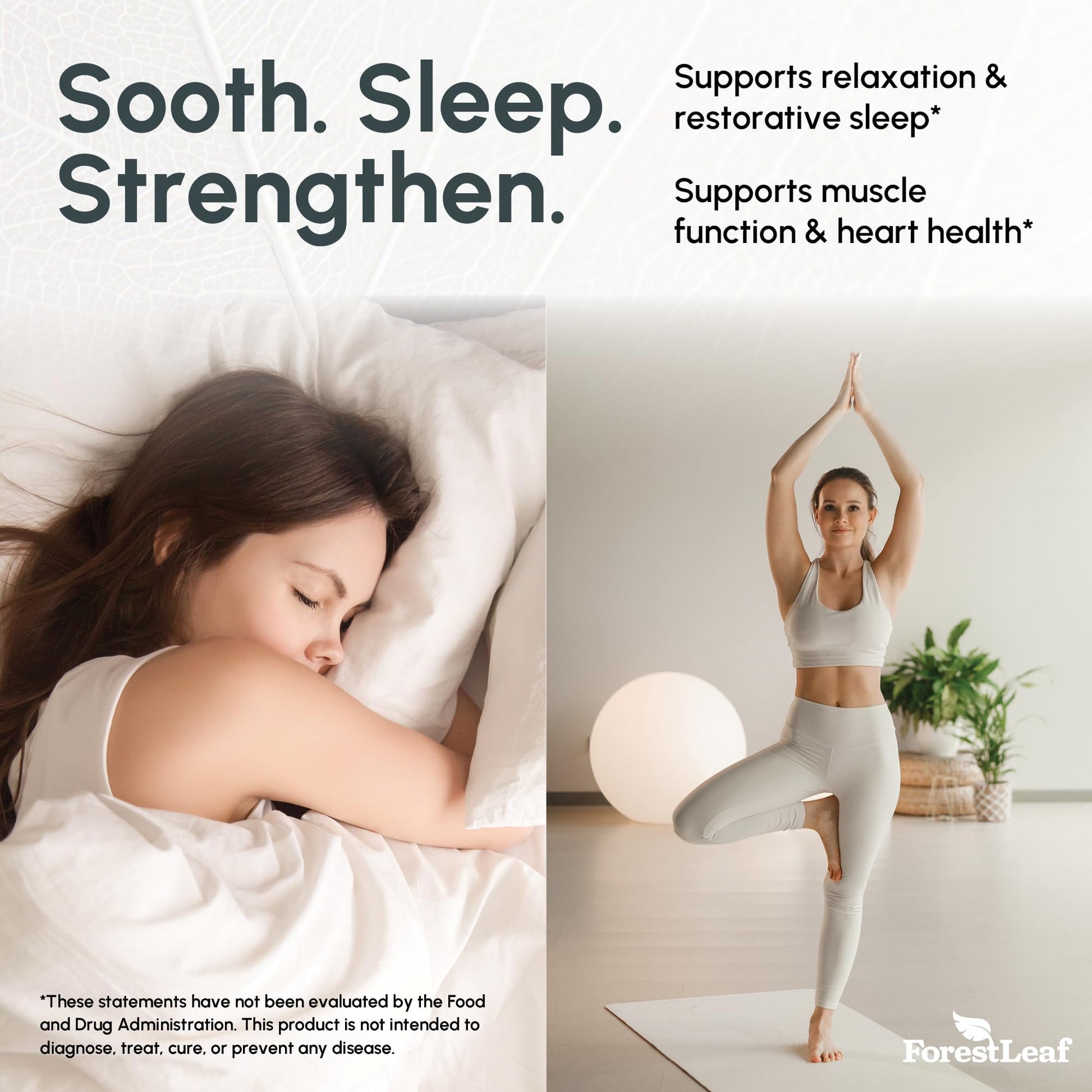 ForestLeaf Magnesium Complex for Women and Men - 500mg Magnesium Supplement for Sleep - 5-in-1 Chelated Magnesium Citrate, Bisglycinate, Malate, Taurate, Oxide (120 Ct) - Maple Wellness Supplements