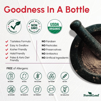 ForestLeaf USDA Organic Beet Root Capsules - Beetroot Supplement 1000mg 20:1 Extract w/Ginger Grape Seed - Support Blood Pressure, Nitric Oxide - Maple Wellness Supplements
