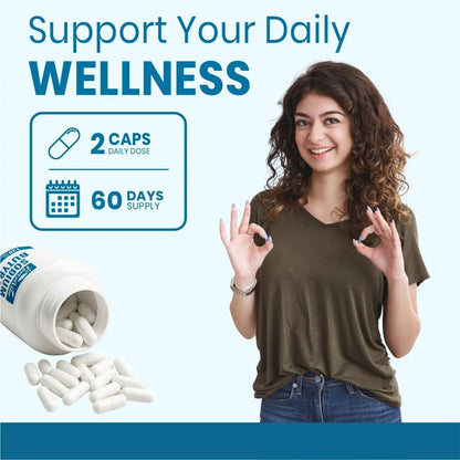 ForestVibe Sodium Butyrate Supplement 1200mg, Yielding 960mg Butyric Acid, 120 Vegan Capsules, 2 Month Supply, Non-GMO & Gluten Free Postbiotic Supplement - Maple Wellness Supplements