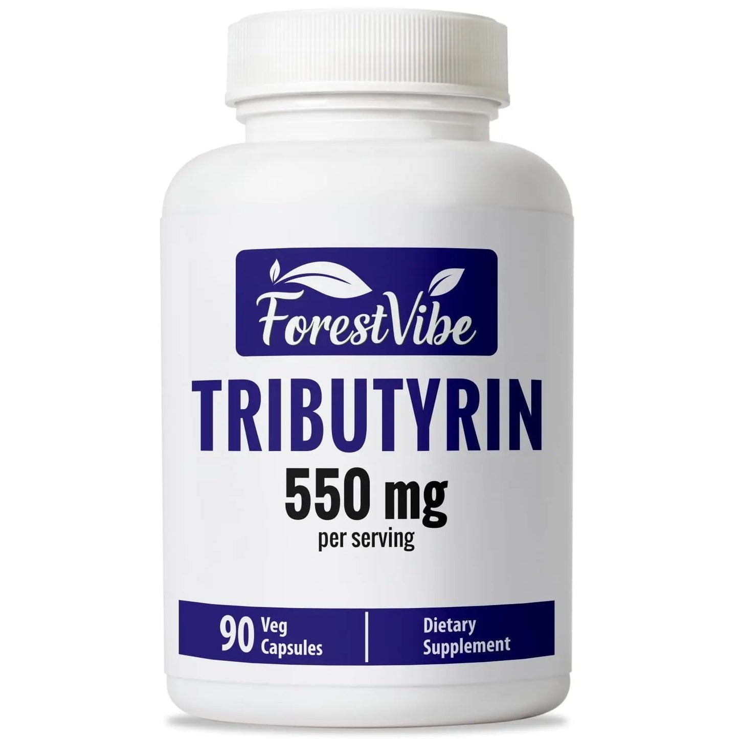 ForestVibe Tributyrin Supplement 550mg, Advanced Butyrate Form for Gut Health, 60% Standardized, More Effective Delivery Than Sodium Butyrate, 90 Capsules, Non-GMO & Gluten Free Postbiotic Supplement - Maple Wellness Supplements