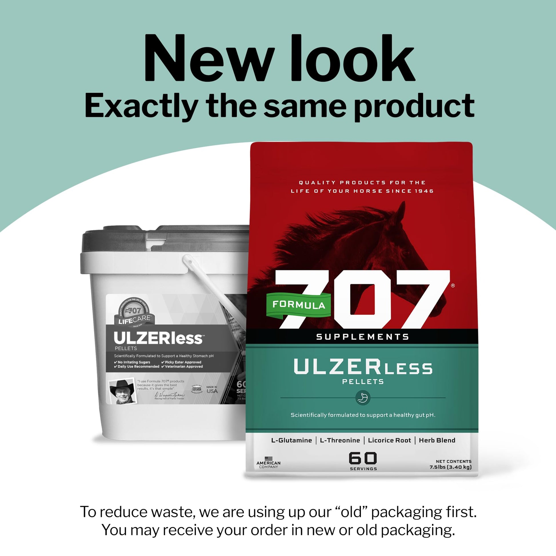 Formula 707 ULZERless Equine Supplement, 7.5lb Bag - Natural Gut Support for Horses with Ulcer Risk Factors - Maple Wellness Supplements