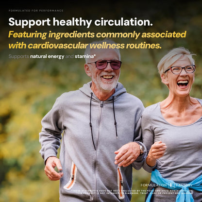 Formulation Factory Heart of Steel - L-Citrulline 1000mg with L-Arginine, CoQ10, Resveratrol, Ginkgo Biloba, Quercetin, Ginseng & Rhodiola - Maple Wellness Supplements
