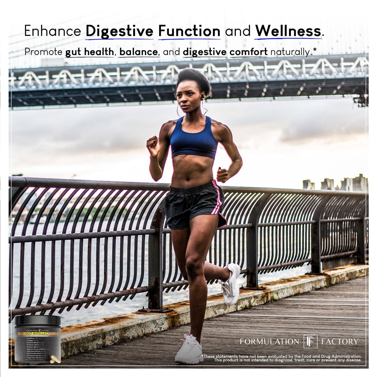 Formulation Factory Probiotics for Women & Men - Gut Intellect 10-in-1 Digestive Enzymes with Prebiotics and Postbiotics - Total Gut Health Supplement - 120 Capsules, 2 Month Supply - Maple Wellness Supplements