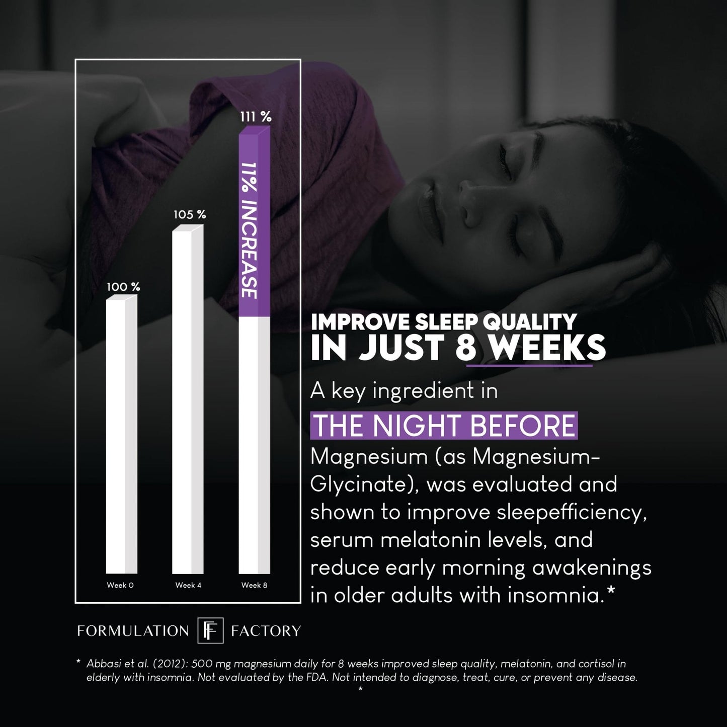 Formulation Factory The Night Before 10-in-1 Sleep Support | Melatonin 4mg, Magnesium Glycinate 300mg, L-Theanine, Glycine & More | Supports Relaxation, - Maple Wellness Supplements
