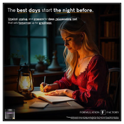 Formulation Factory The Night Before 10-in-1 Sleep Support | Melatonin 4mg, Magnesium Glycinate 300mg, L-Theanine, Glycine & More | Supports Relaxation, - Maple Wellness Supplements