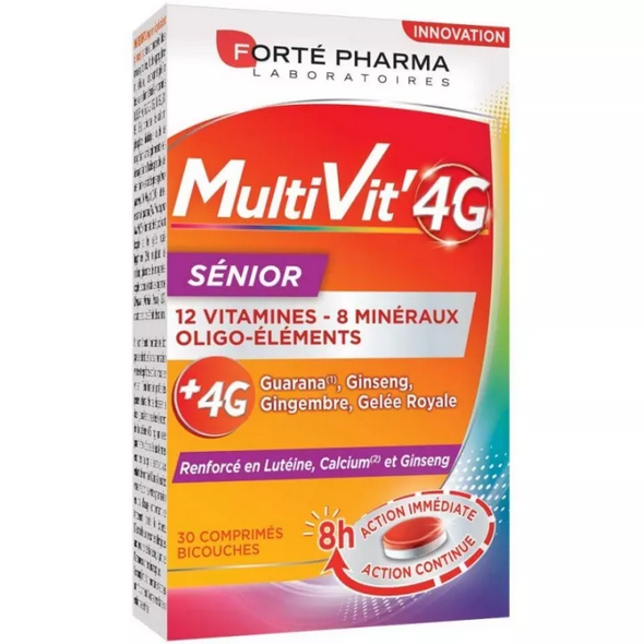 Forté Pharma Multivit' 4g Senior 30 Tablets - Maple Wellness Supplements