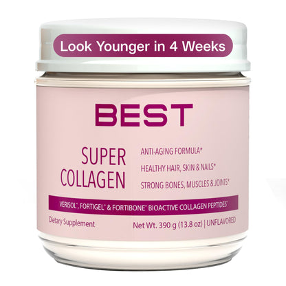 FORTIBONE® Collagen - 3 Clinically-Supported Bioactive Collagen Peptides with FORTIBONE®, FORTIGEL®, VERISOL® Unflavored Collagen for Women - Reduce Wrinkles, - Maple Wellness Supplements
