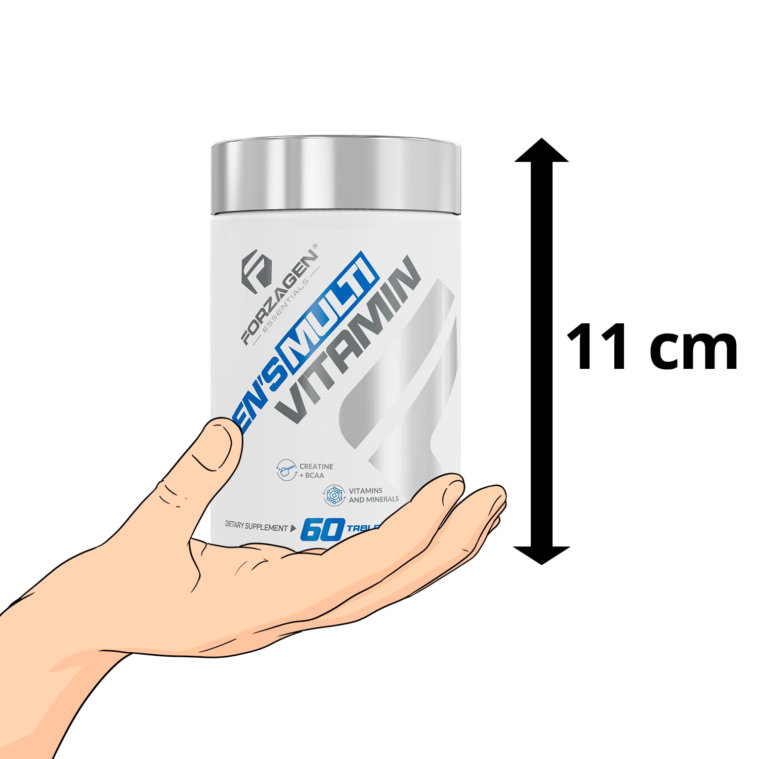 Forzagen Essentials Men's Multivitamin with Creatine and BCAA, Complete Vitamin and Mineral Complex, 60 Tablets - Maple Wellness Supplements