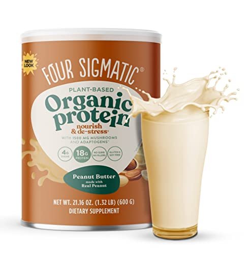 Four Sigmatic Organic Plant-Based Protein Powder Peanut Butter Protein with Lion’s Mane - Maple Wellness Supplements