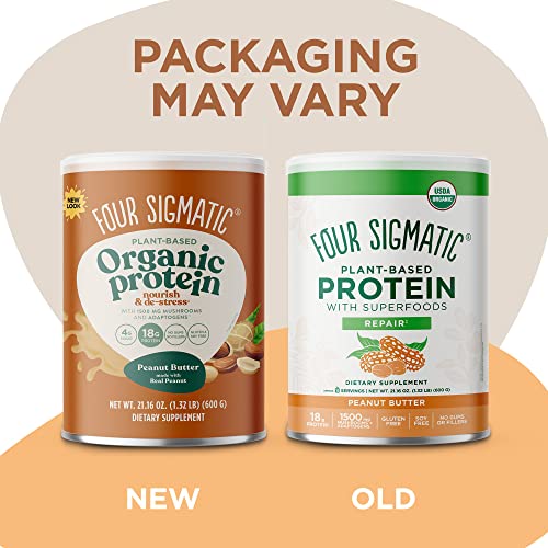 Four Sigmatic Organic Plant-Based Protein Powder Peanut Butter Protein with Lion’s Mane - Maple Wellness Supplements