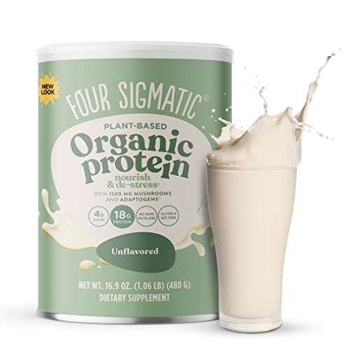 Four Sigmatic Organic Plant-Based Protein Powder Unflavored Protein with Lion’s Mane - Maple Wellness Supplements