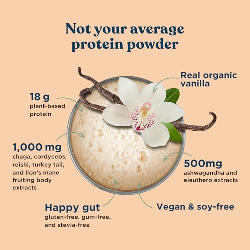 Four Sigmatic Organic Vegan Protein Powder | 18g Plant-Based Protein per Serving - Maple Wellness Supplements