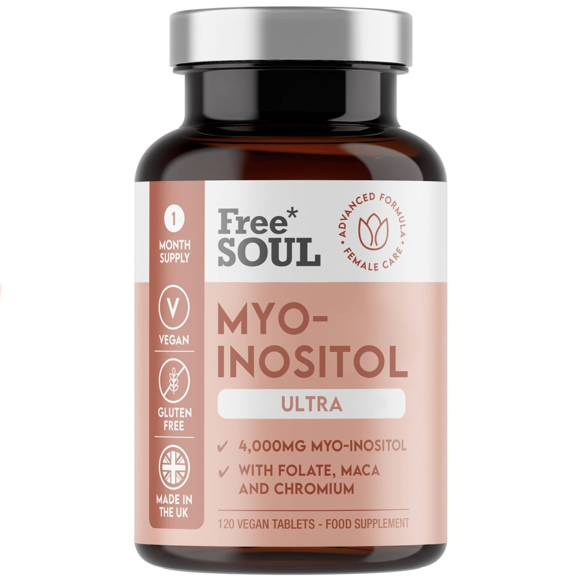Free Soul Myo-Inositol Ultra Supplement with 4,000mg Myo-Inositol, 200ug Folate, 100ug - Maple Wellness Supplements