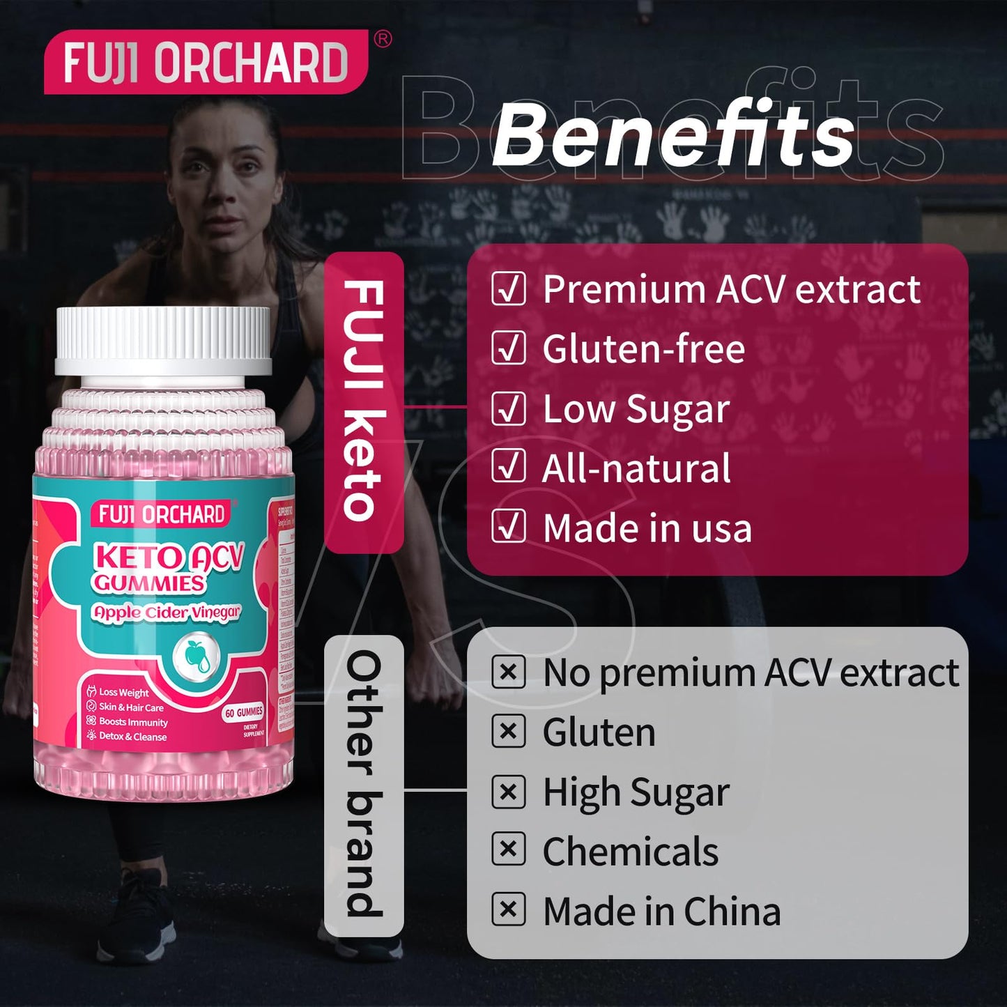 FUJI ORCHARD Keto Acv Gummies, 1500mg Keto Acv Gummies Advanced Weight Loss - Maple Wellness Supplements