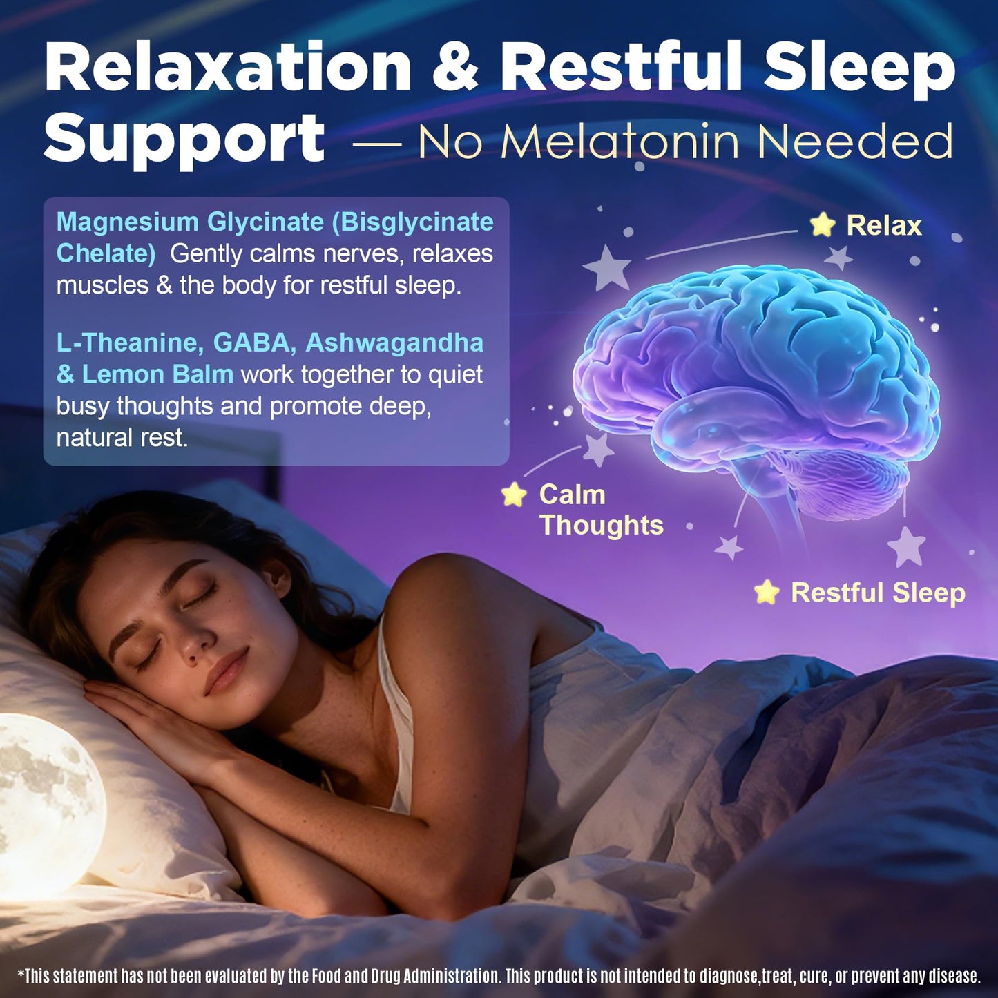 Full Spectrum Magnesium Glycinate Complex 21 in 1 Gummies for Deep Calm Sleep, 12 Forms Magnesium Citrate Malate Taurate Orotate for Women Men + Probiotics w/Ashwagandha, L-Theanine, GABA, 120Cts - Maple Wellness Supplements