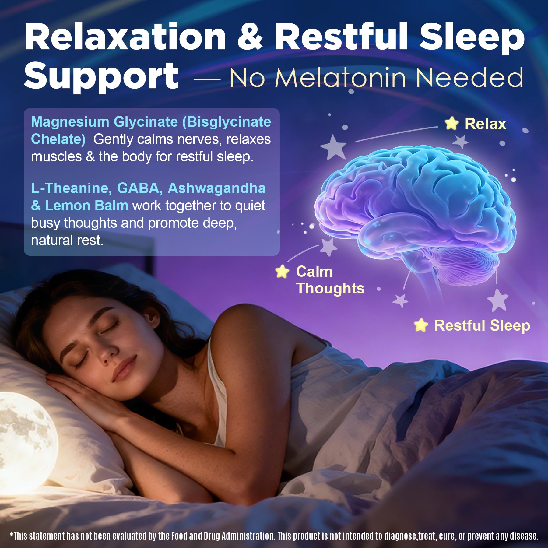 Full Spectrum Magnesium Glycinate Complex 21 in 1 Gummies for Deep Calm Sleep, 12 Forms Magnesium Citrate Malate Taurate Orotate for Women Men + Probiotics w/Ashwagandha, L-Theanine, GABA, 120Cts - Maple Wellness Supplements