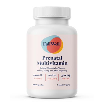 FullWell Women's Prenatal Multivitamin - Healthy Pregnancy Support - Contains Choline & Folate - Supports Fetal Growth - Maple Wellness Supplements