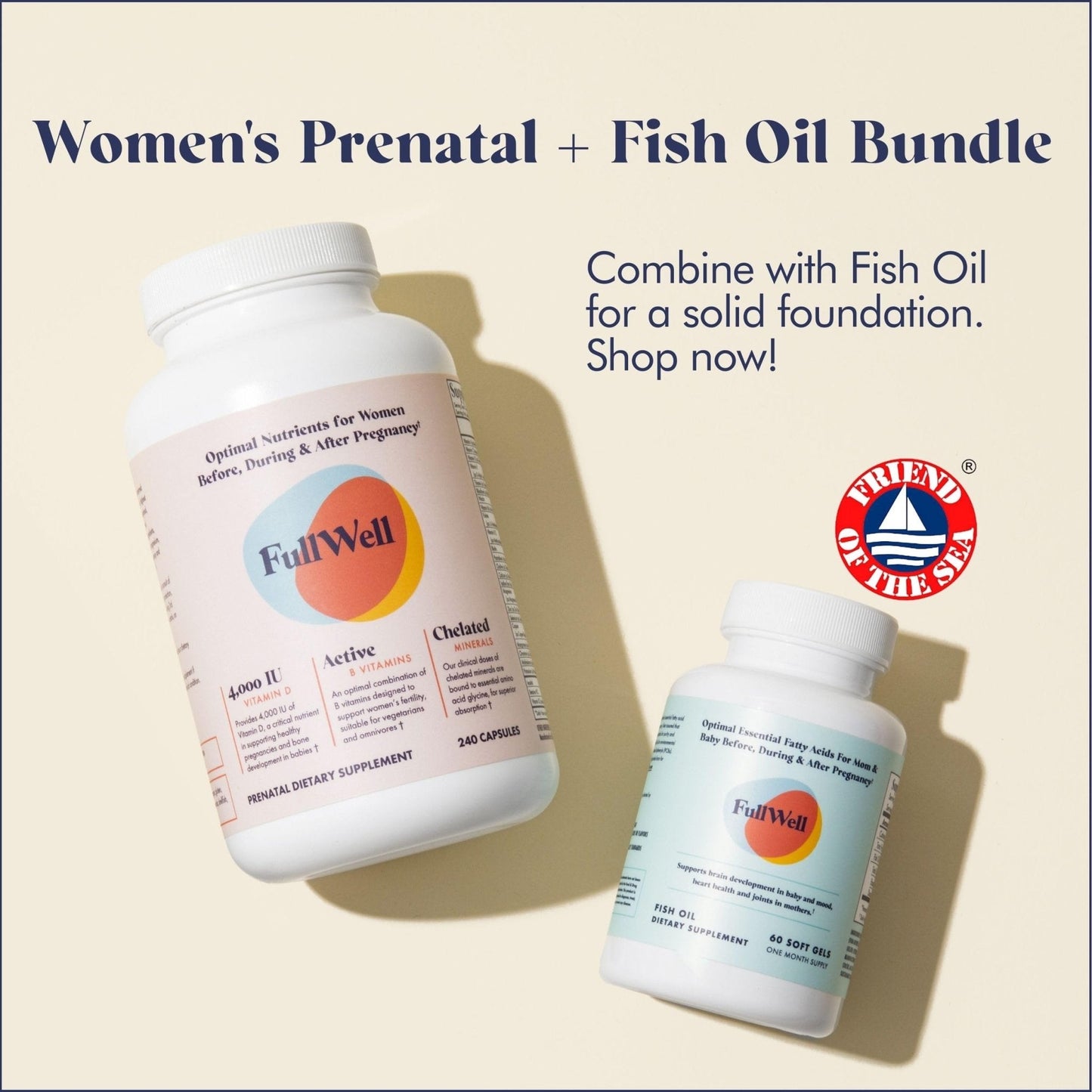 FullWell Women's Prenatal Multivitamin - Healthy Pregnancy Support - Contains Choline & Folate - Supports Fetal Growth - Maple Wellness Supplements
