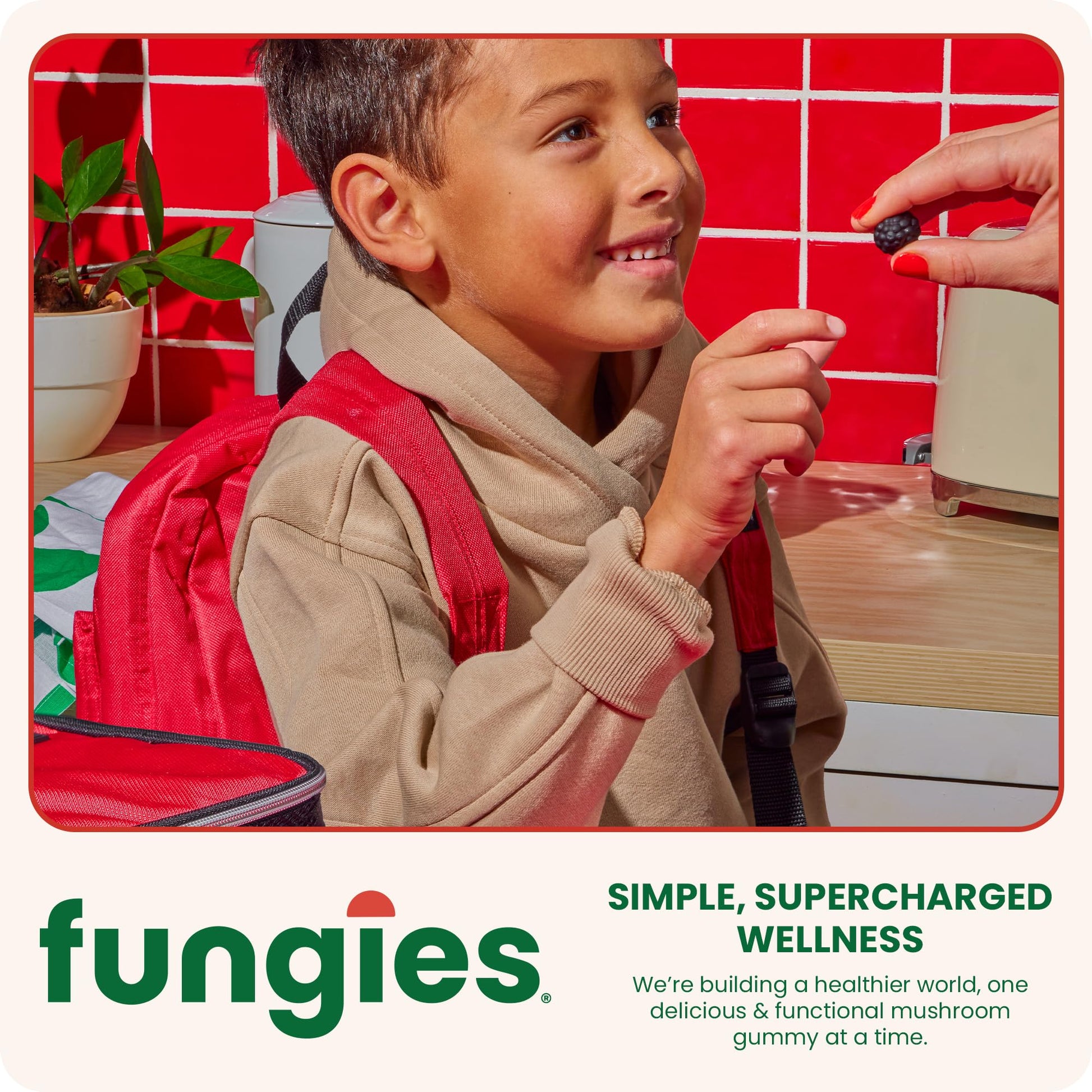 Fungies Lion's Mane Mushroom Gummies, Mixed Blueberry & Strawberry Flavor - Mushroom Supplement Gummy for Adults & Children Supports Brain Health, Cognitive Function - Maple Wellness Supplements