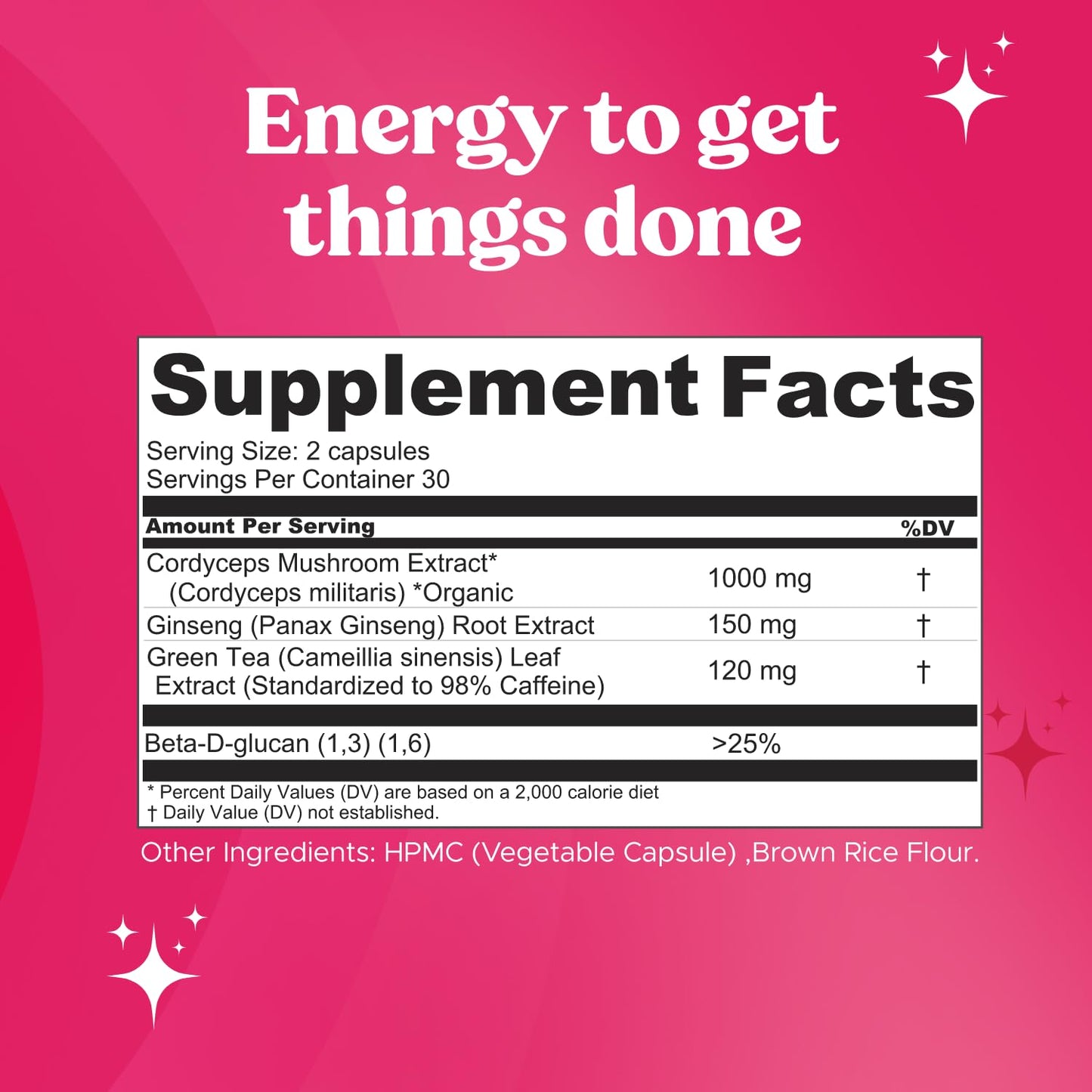 Fungiments Super Bouncy Mushroom Supplement – Cordyceps Focus Capsules for Adults – Natural Brain Boost, Green Tea Energy Vitamins Without jitters, Stamina for Women, Fatigue Support – 60 Count - Maple Wellness Supplements
