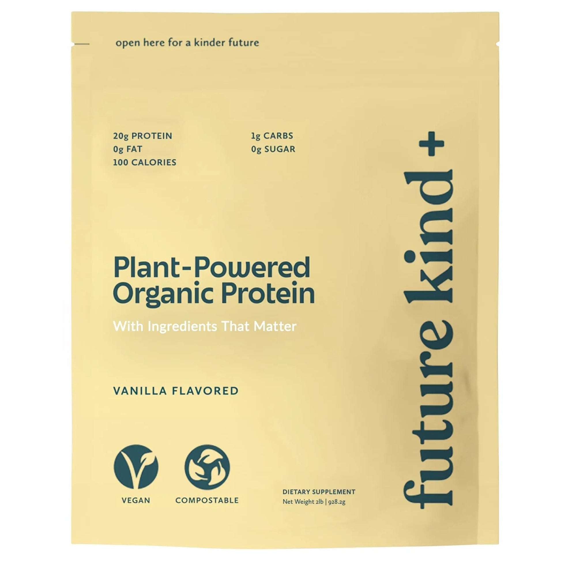 Future Kind Vegan Protein Powder, Vanilla, Pea Plant Protein for Lean Muscle with Iron & Fiber, Whey-Free, Sugar-Free, Soy-Free, Non-Dairy (34 Servings) - Maple Wellness Supplements
