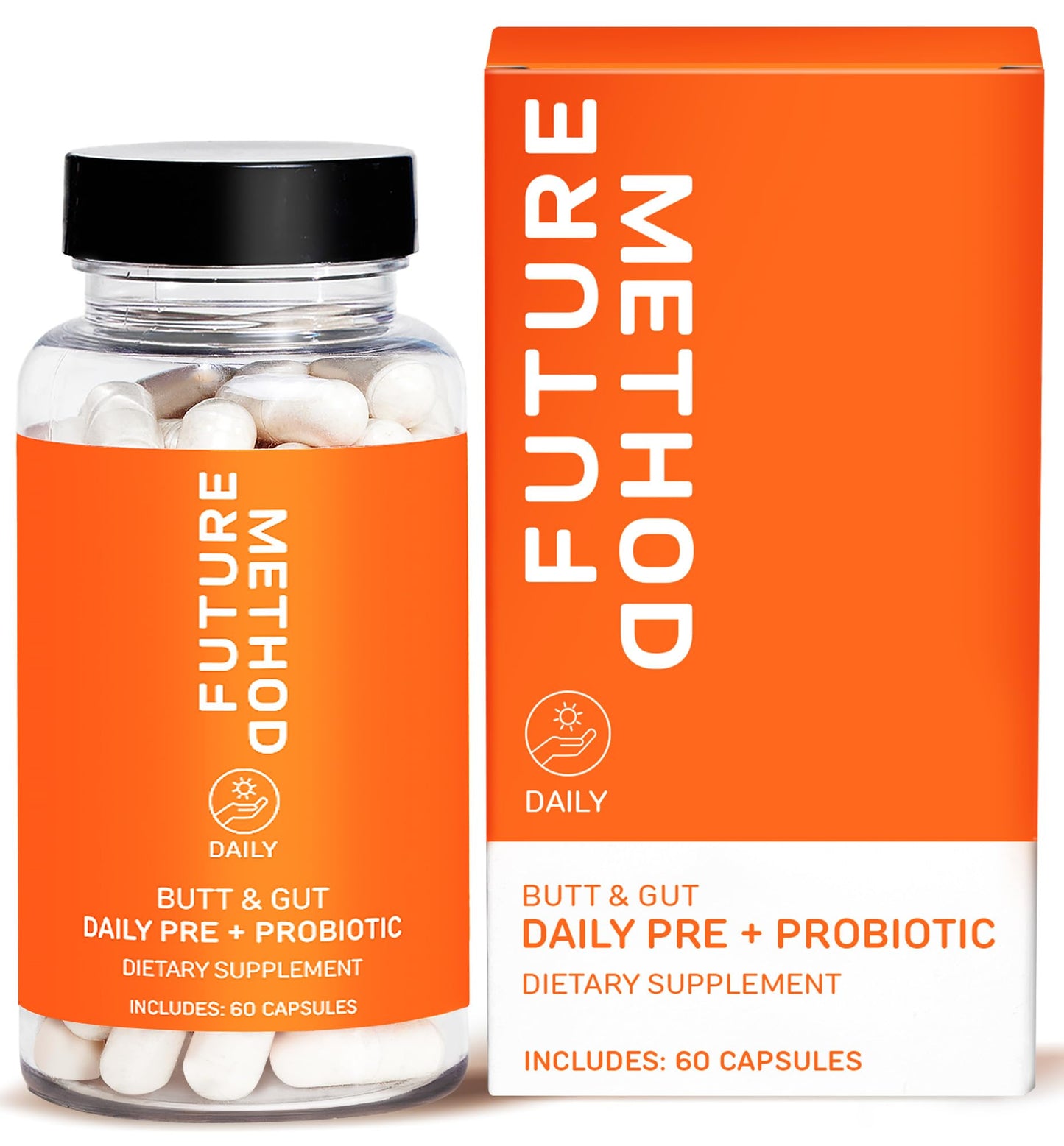 FUTURE METHOD Synbiotic Prebiotics for Men & Women - Probiotics & Prebiotic Supplement for Digestion, Immunity & Regularity (60ct) - Maple Wellness Supplements