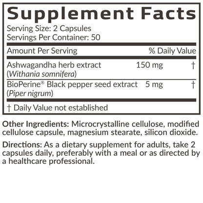 Futurebiotics Ashwagandha Extra Strength Stress & Mood Support with BioPerine - Non GMO Formula, 100 Vegetarian Capsules - Maple Wellness Supplements
