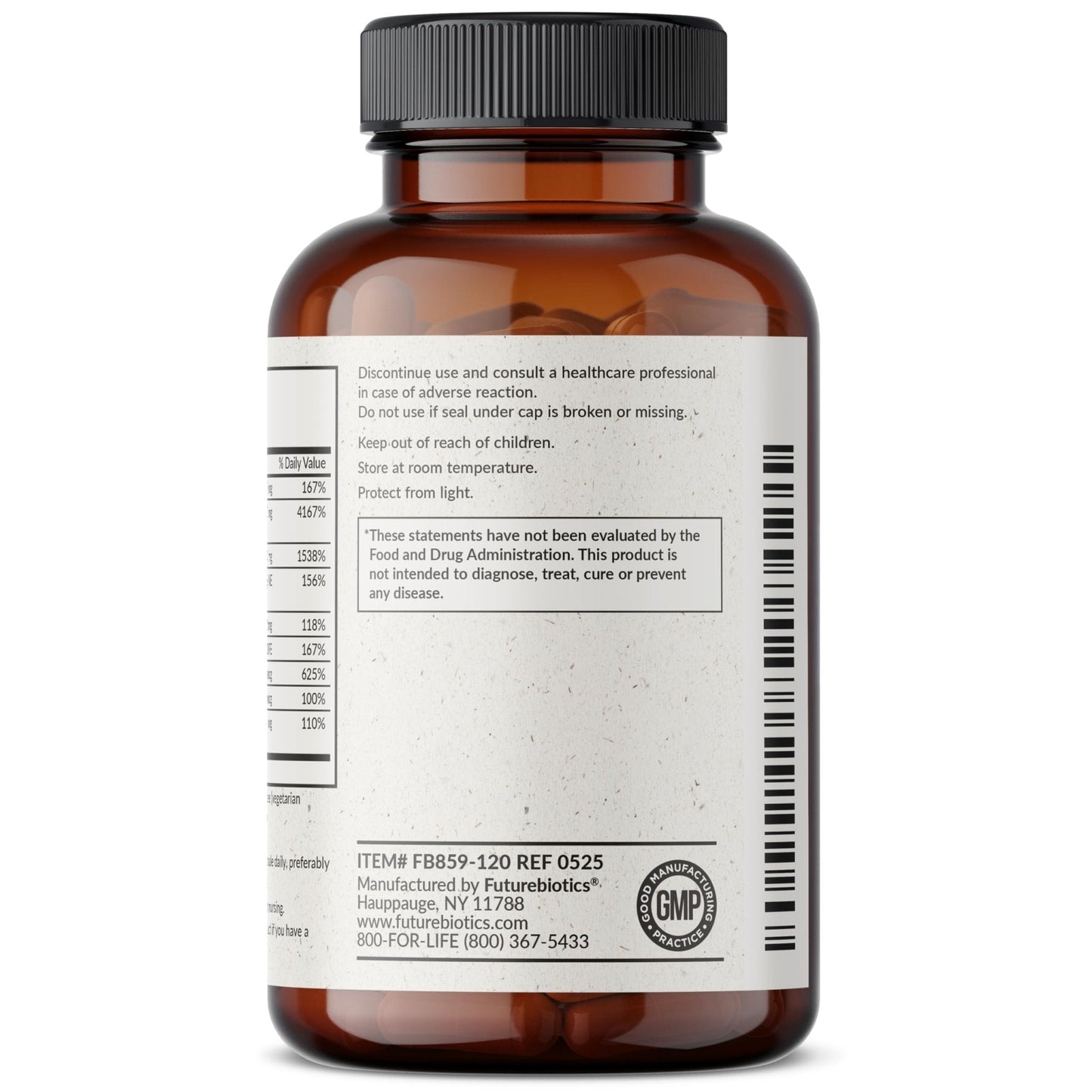 Futurebiotics Vitamin B Complex with Vitamin C Supports Energy Production, Nervous System & Immune Support - Non-GMO, 120 Vegetarian Capsules - Maple Wellness Supplements