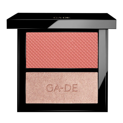 GA-DE Velveteen Blush and Shimmer Duet, 50 - Formulated with Micronized Pearls and Pigments for Sculpting Face and Décolleté - Paraben-Free - 0.26 oz - Maple Wellness Supplements