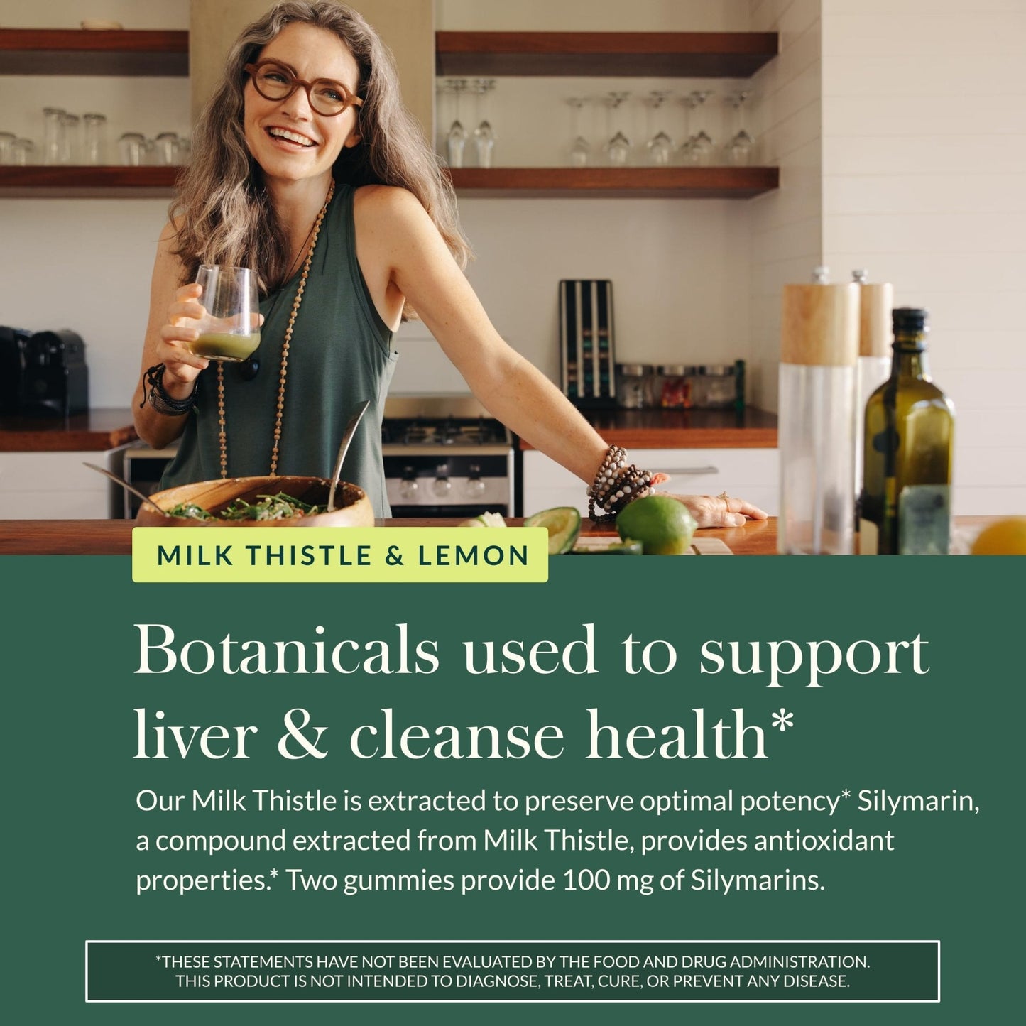 Gaia Herbs Milk Thistle Gummies - Herbal Supplement with Antioxidant Properties for Liver Health & Liver Detox - Lemon Flavored - 60 Vegan Gummies - Maple Wellness Supplements
