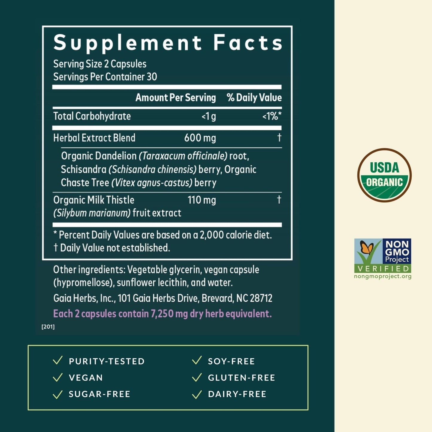 Gaia Herbs Period Cycle Support - Supports Hormone Balance & PMS Relief* - Herbal Supplement with Vitex Berry & Schisandra - Free from Gluten, Dairy & Soy - 60 Vegan Capsules (60 Servings) - Maple Wellness Supplements