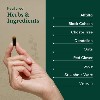 GAIA HERBS PRO Female Support Formula - Supports Healthy PMS & Menopause Fluctuations with Alfalfa Leaf, Black Cohosh Root Extract, Dandelion Root & More* - Vegan - 60 Liquid Phyto-Caps (60 Servings) - Maple Wellness Supplements