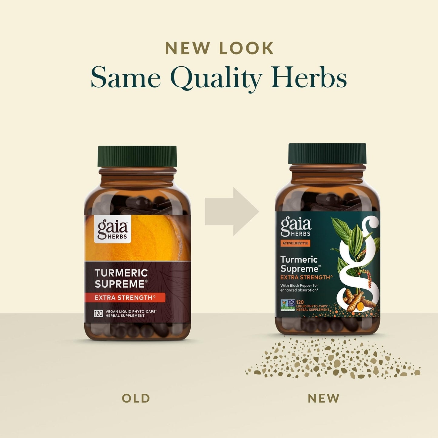 Gaia Herbs Turmeric Supreme Extra Strength - Supports Occasional Discomfort from Normal Wear & Tear* - with Turmeric Curcumin & Black Pepper - Maple Wellness Supplements