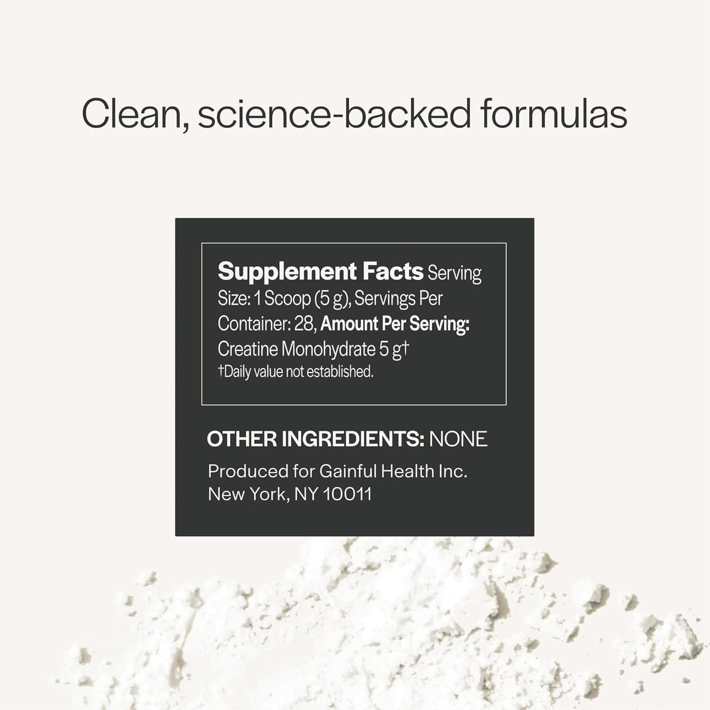 Gainful Creatine Powder, Post Workout Amino Acid Supplement, Muscle, Energy & Focus Support, 5g Creatine Monohydrate, Unflavored, 60 Servings - Maple Wellness Supplements