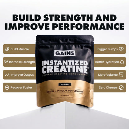 Gains in Bulk Instantized Creatine Monohydrate for Men & Women, Soluble Creatine Powder, Supports Muscle Building, Strength and Performance - Maple Wellness Supplements