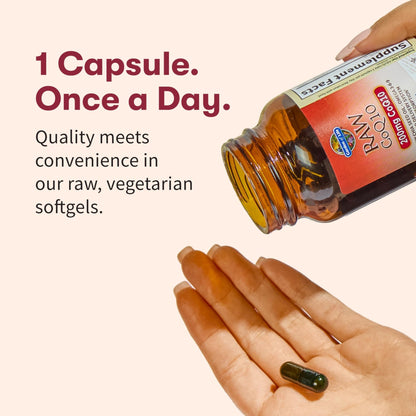 Garden of Life CoQ10 200mg, Vegetarian Omega 3 6 9 Supplement Raw Co Q 10 Chia Seed Oil, Whole Food Nutrition with Antioxidant Support - Maple Wellness Supplements