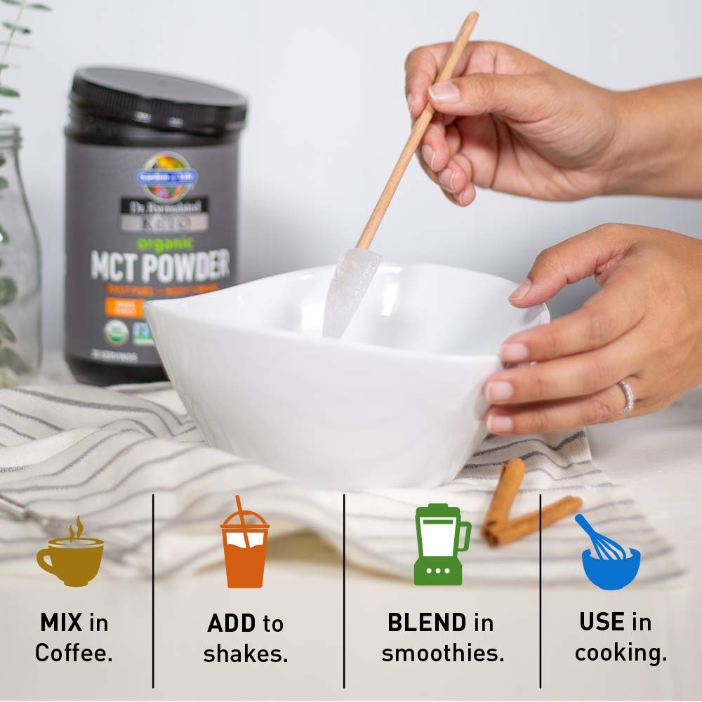 Garden of Life Dr. Formulated Keto Organic MCT Powder - 30 Servings, 6g MCTs from Coconuts plus Prebiotic Fiber & Probiotics - Maple Wellness Supplements