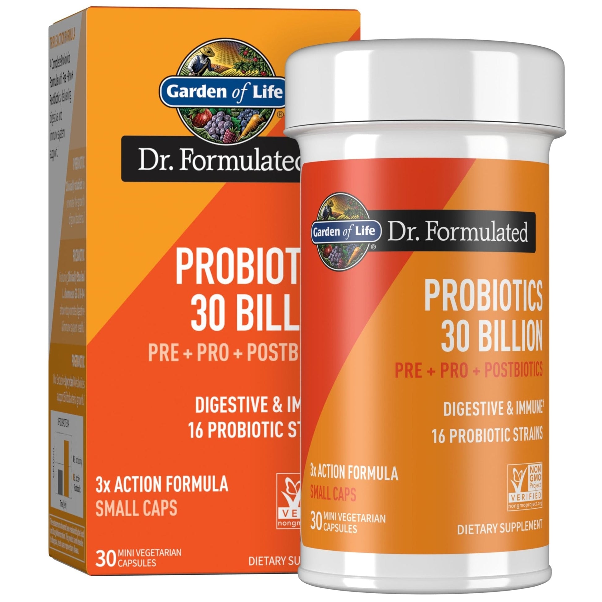 Garden of Life Dr Formulated Once Daily 3-in-1 Complete Probiotics, Prebiotics & Postbiotics - PRE + PRO + POSTBIOTIC Supplement for Adults’ Digestive - Maple Wellness Supplements