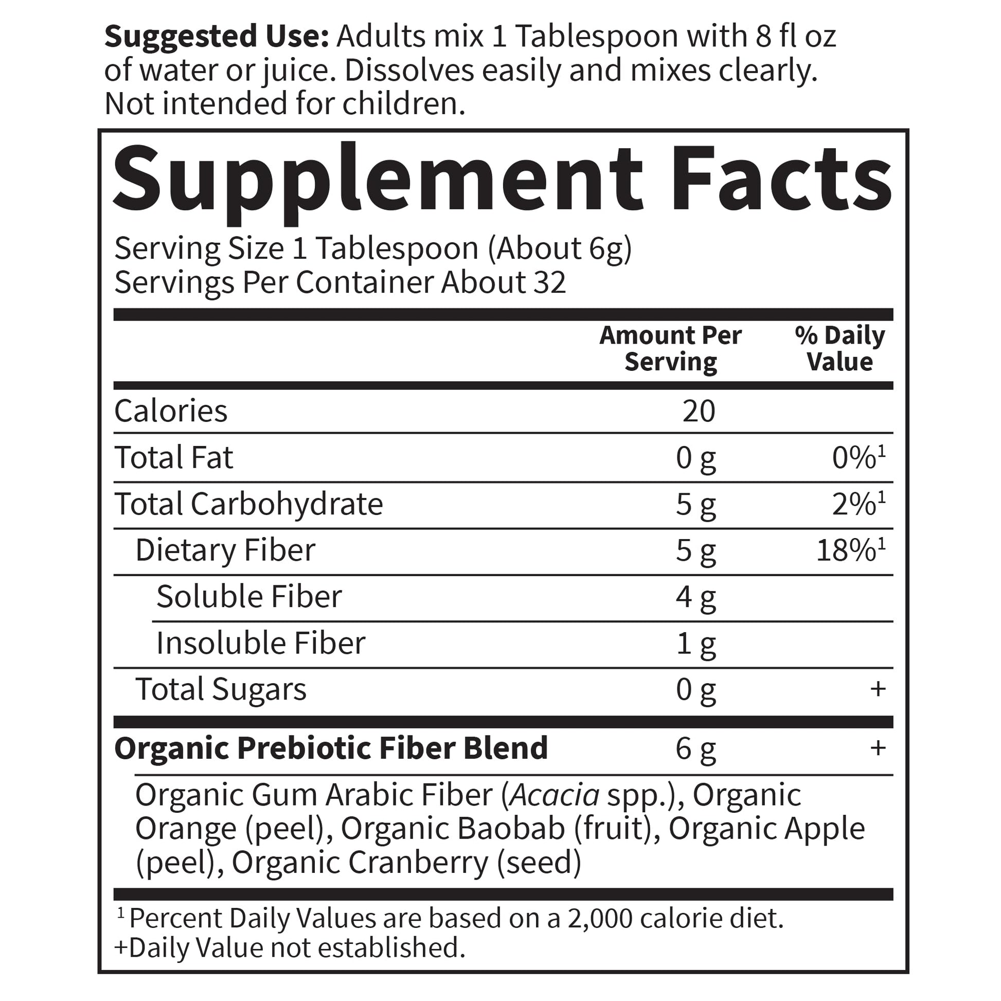 Garden of Life Dr. Formulated Organic Fiber Powder, Unflavored, Prebiotic Superfood Fiber Supplement, Constipation Relief - Maple Wellness Supplements