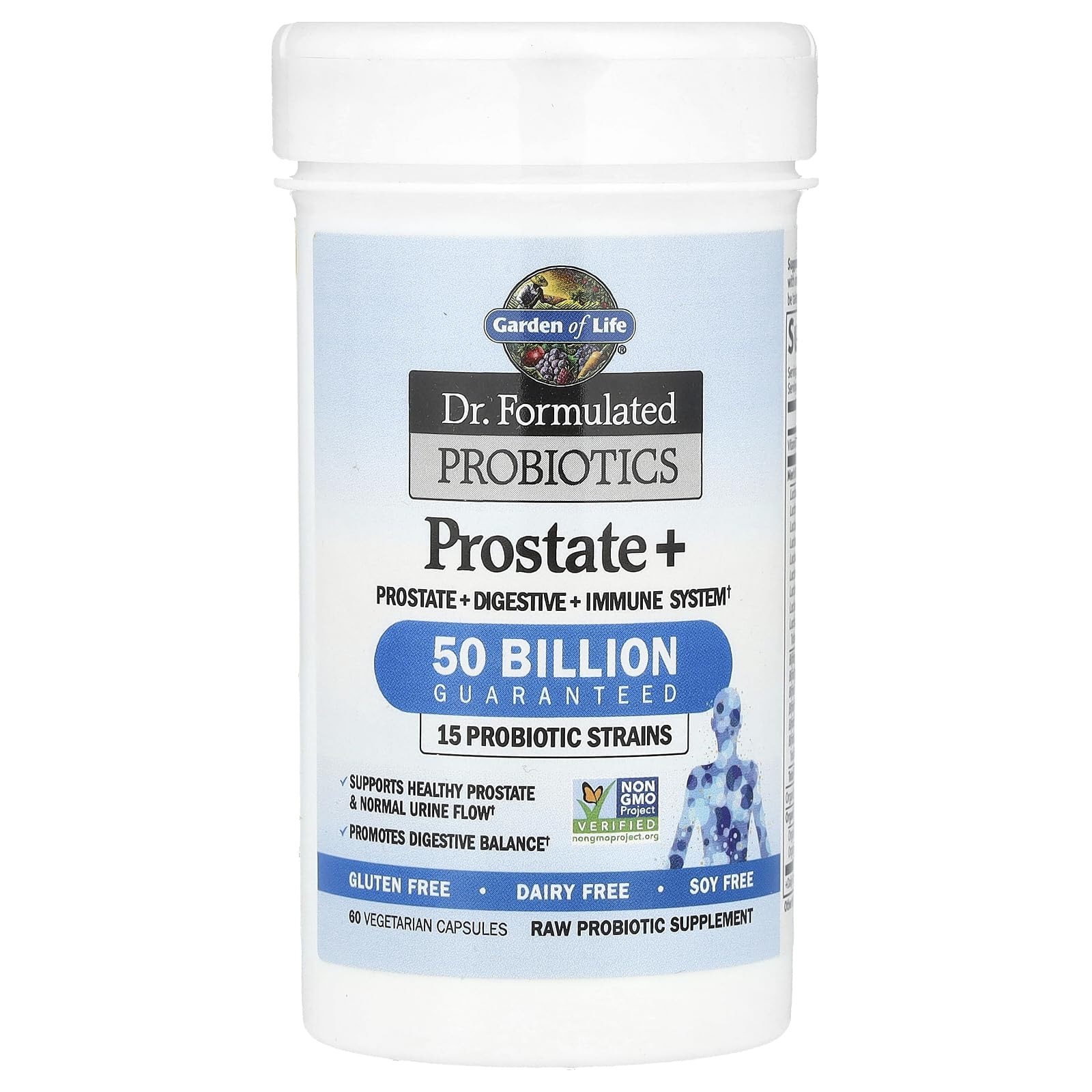 Garden of Life Dr. Formulated Probiotics Prostate+ - Acidophilus and Probiotic Supports Healthy Prostate and Digestive Balance - Shelf Stable - Maple Wellness Supplements
