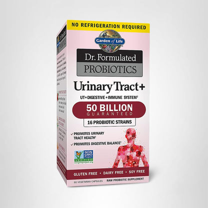 Garden of Life Dr. Formulated Probiotics Urinary Tract+ - 50 Billion CFU - Supports Digestive, Immune & Urinary Tract Health - Maple Wellness Supplements