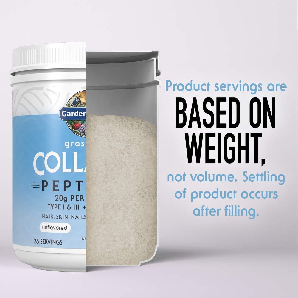 Garden of Life Grass Fed Collagen Peptides Powder Unflavored Collagen Powder for Hair Skin Nails Joints, Hydrolyzed Collagen Protein Supplements - Maple Wellness Supplements