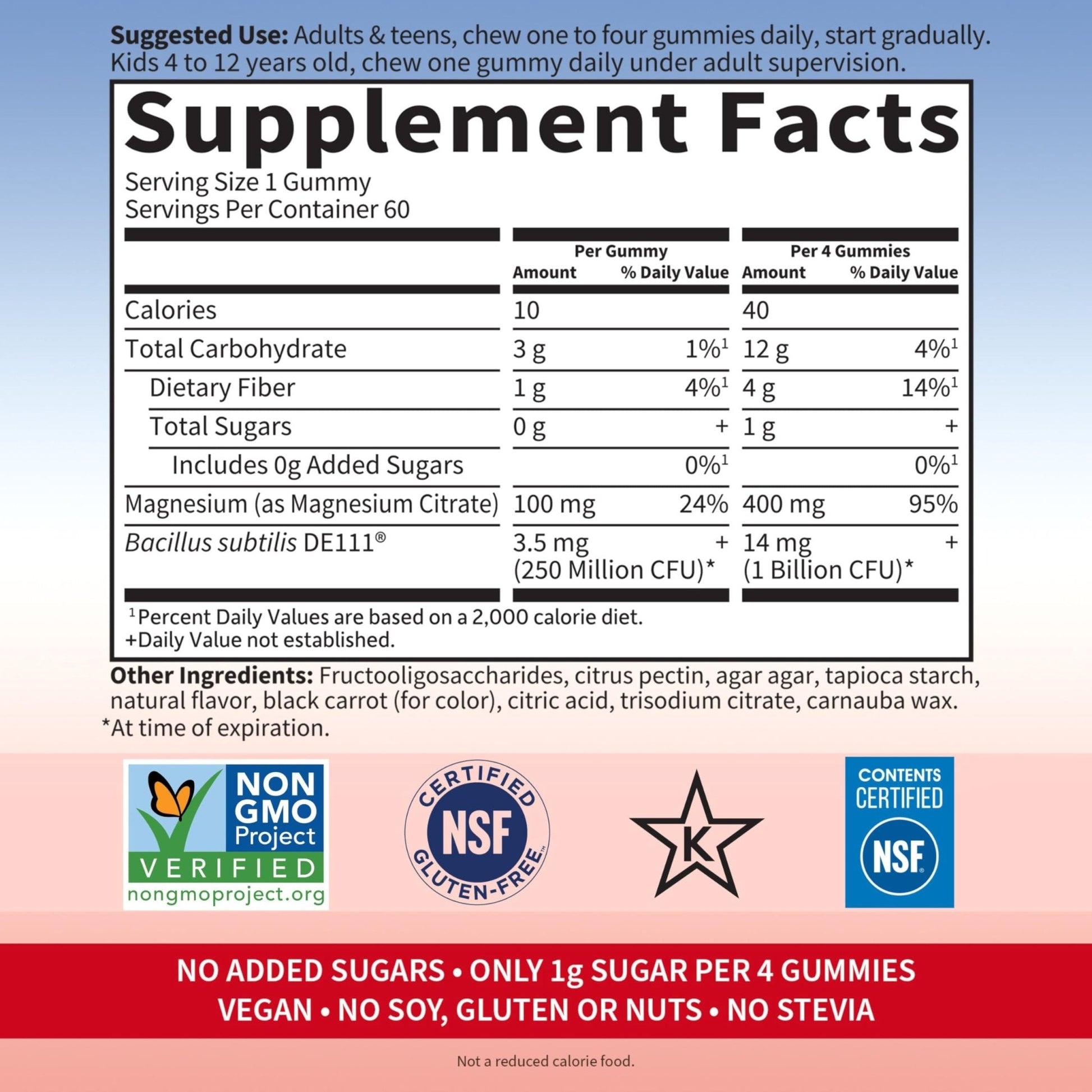 Garden of Life Magnesium Citrate Supplement Gummies with Prebiotics & Probiotics for Stress, Sleep & Recovery - Vegan, Gluten Free, Kosher, Non-GMO - Maple Wellness Supplements