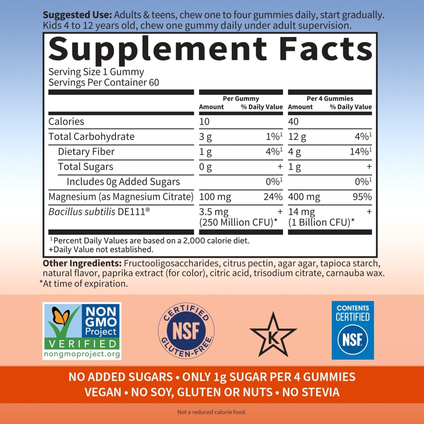 Garden of Life Magnesium Citrate Supplement Gummies with Prebiotics & Probiotics for Stress, Sleep & Recovery - Vegan, Gluten Free, Kosher, Non-GMO - Maple Wellness Supplements