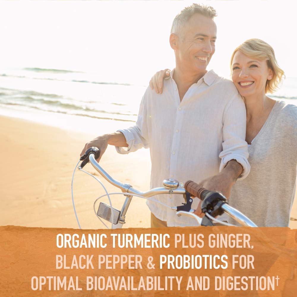Garden of Life Organics Extra Strength Turmeric Inflammatory Response 120 Tablets-100Mg Curcumin (95% Curcuminoids) Black Pepper, Probiotics, Organic Non-GMO Vegan Gluten Free Herbal Supplement - Maple Wellness Supplements