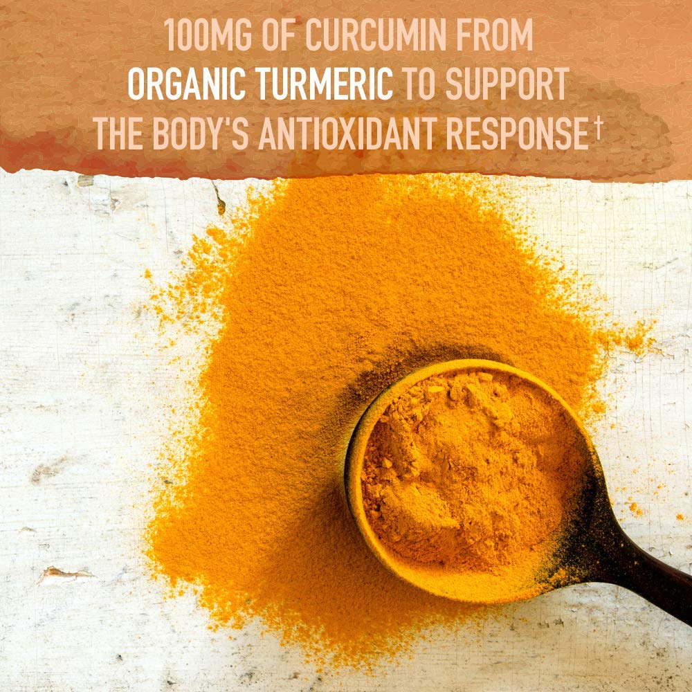 Garden of Life Organics Extra Strength Turmeric Inflammatory Response 120 Tablets-100Mg Curcumin (95% Curcuminoids) Black Pepper, Probiotics, Organic Non-GMO Vegan Gluten Free Herbal Supplement - Maple Wellness Supplements