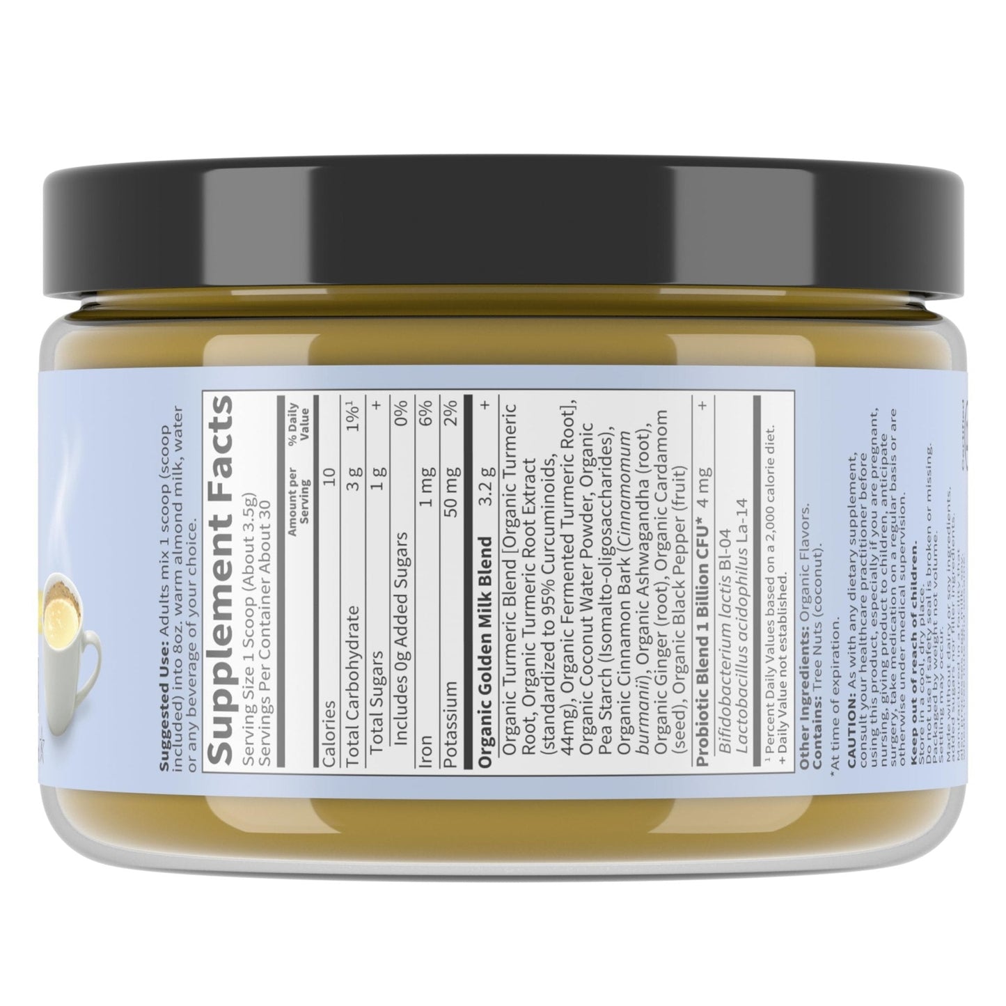 Garden of Life Organics Golden Milk Recovery & Nourishment Powder - 44mg Turmeric Curcumin (95% Curcuminoids), Ashwagandha - Organic Non-GMO Vegan & Gluten - Maple Wellness Supplements