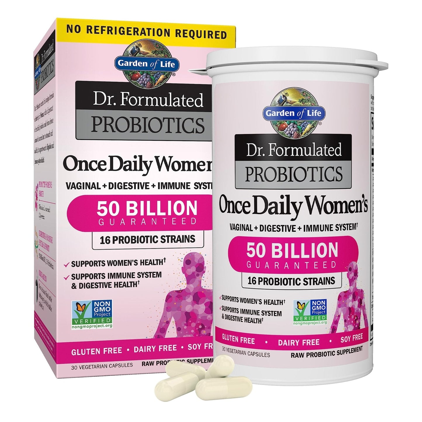 Garden of Life Organics Multivitamin for Men & Dr. Formulated Women's Probiotics Once Daily, 16 Strains, 50 Billion, 30 Capsules - Maple Wellness Supplements
