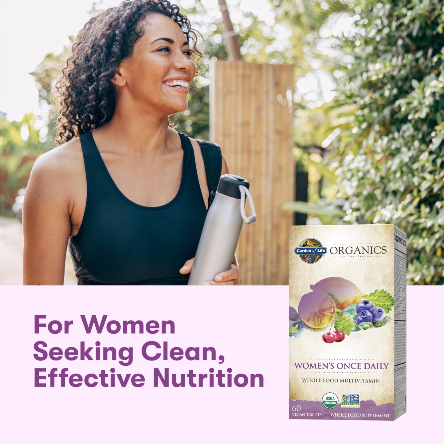 Garden of Life Organics Multivitamin for Women - Women's Once Daily Multi - Whole Food Multi with Iron, Biotin, Vegan Organic Womens Multivitamin - Maple Wellness Supplements